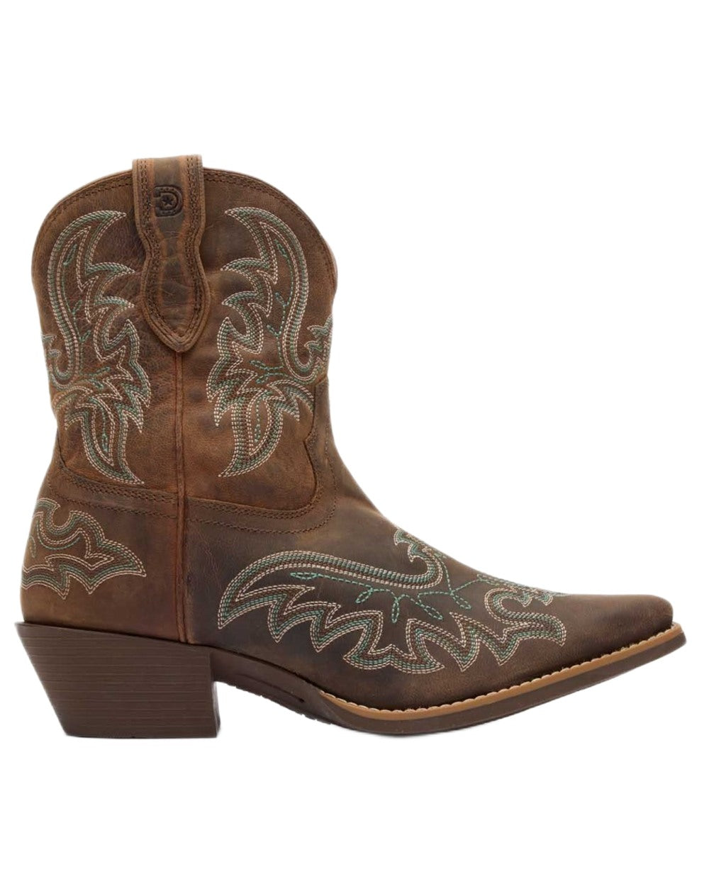 Driftwood coloured Durango Womens Shyloh Pony Boots on white background 