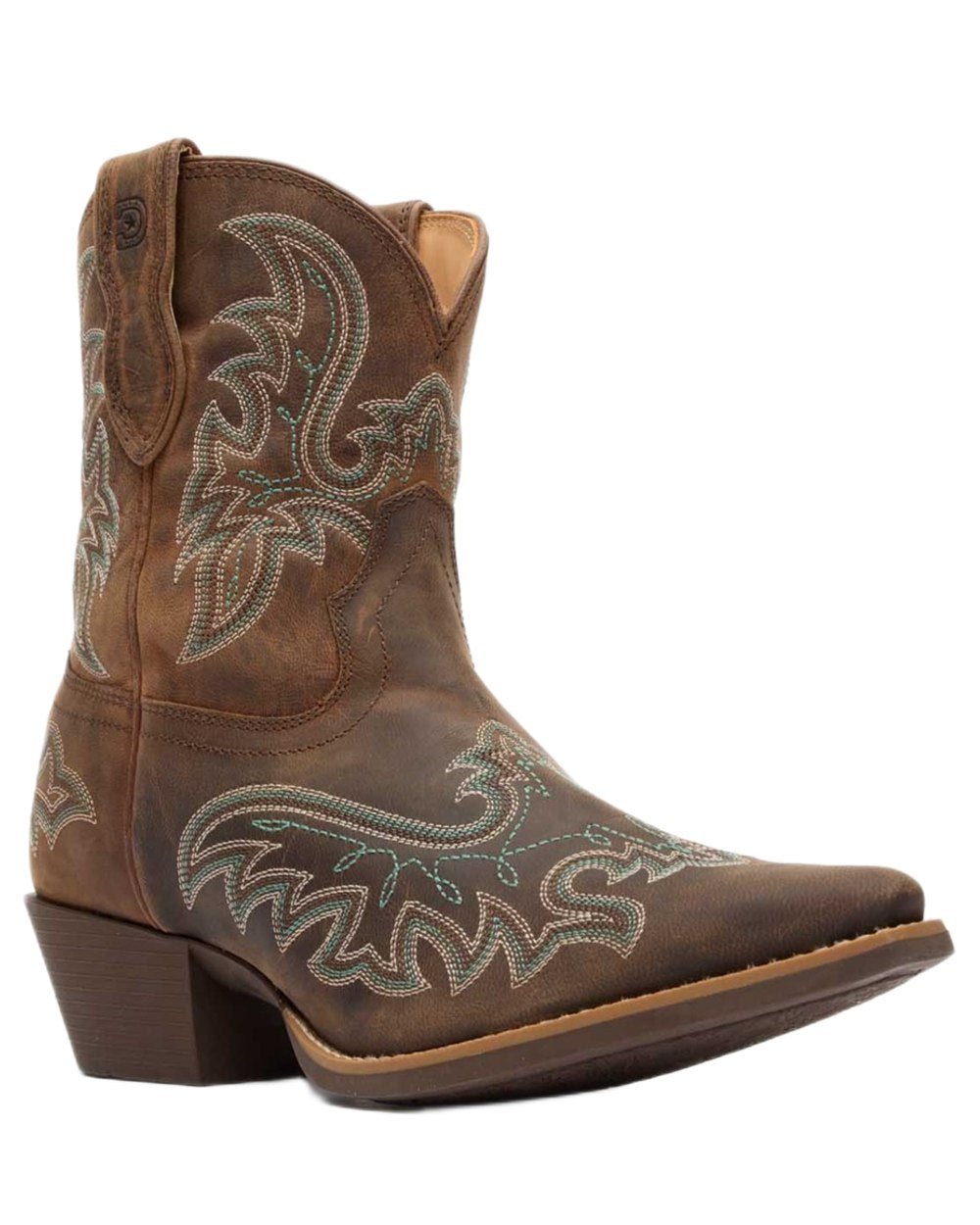 Driftwood coloured Durango Womens Shyloh Pony Boots on white background 