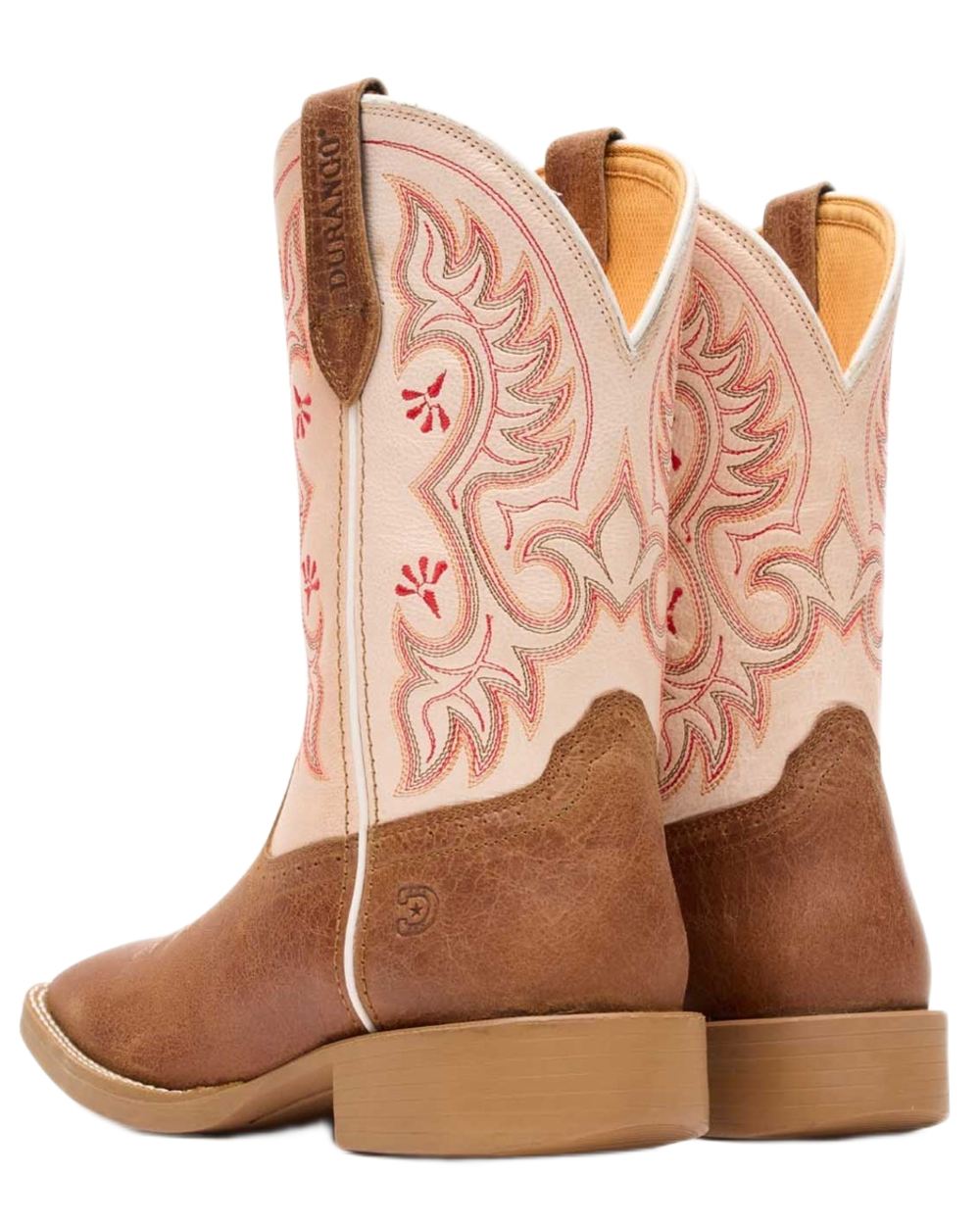Honey Tan Metallic Peach coloured Durango Womens Shyloh Western Boots on white background 