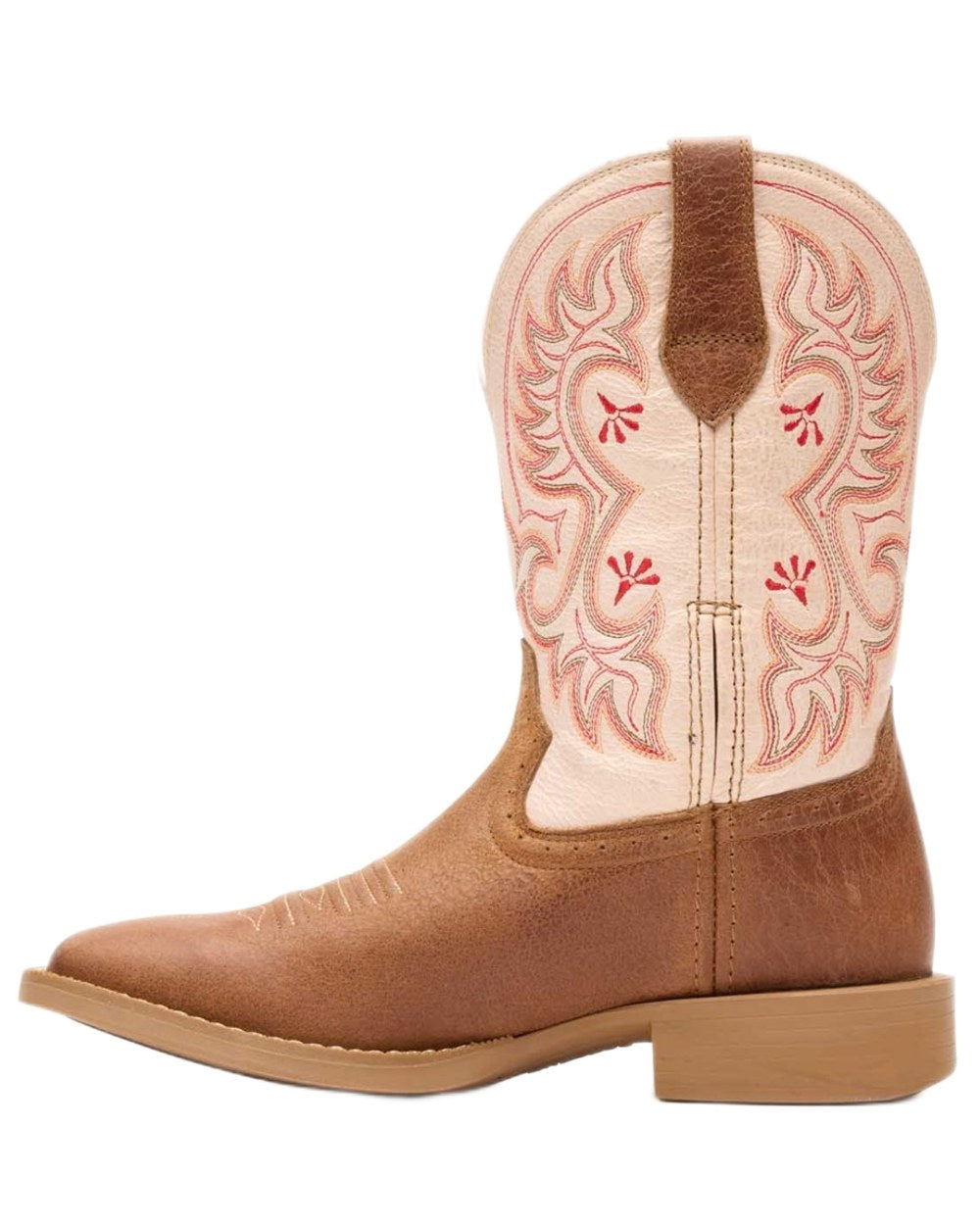 Honey Tan Metallic Peach coloured Durango Womens Shyloh Western Boots on white background 