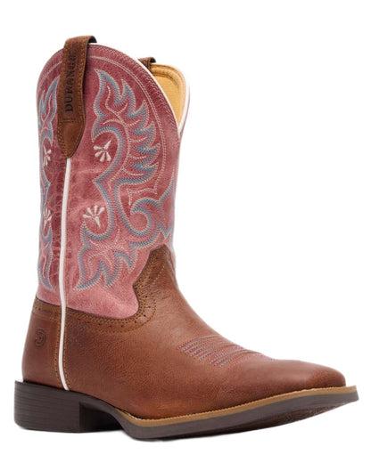 Rusty Brown Dusty Rose coloured Durango Womens Shyloh Western Boots on white background 