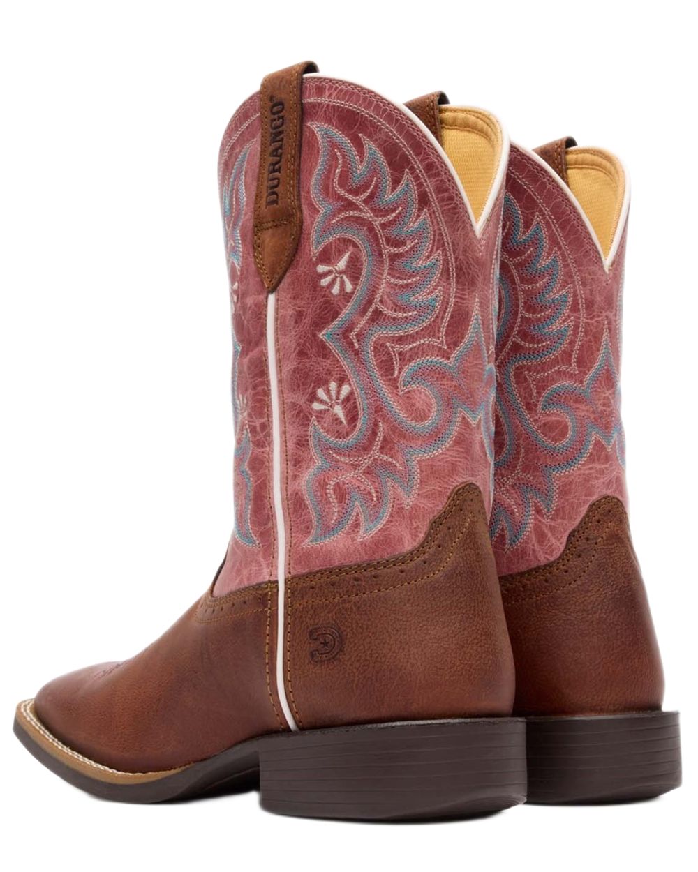 Rusty Brown Dusty Rose coloured Durango Womens Shyloh Western Boots on white background 