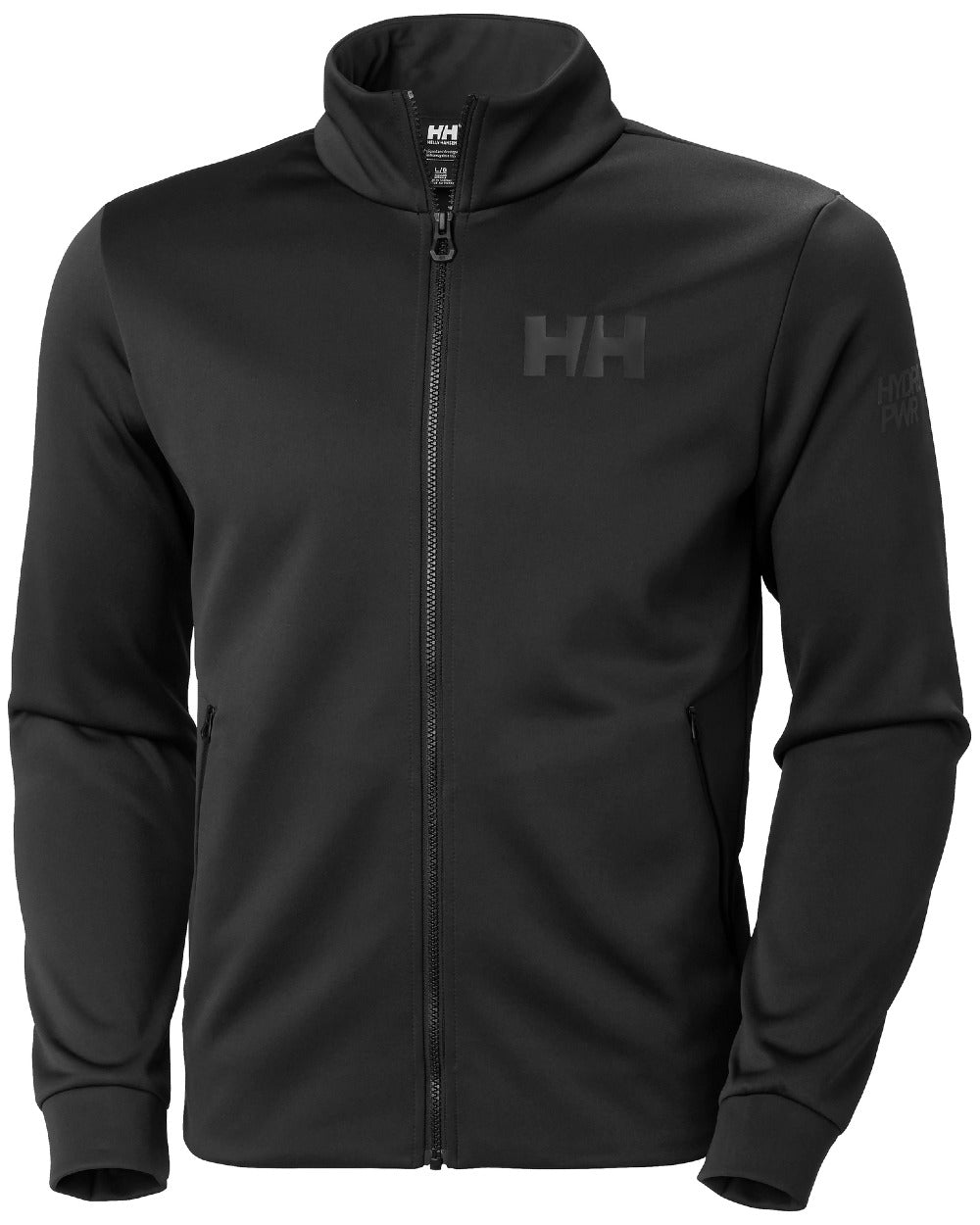 Ebony coloured Helly Hansen Mens HP Fleece Jacket 2.0 on white background 