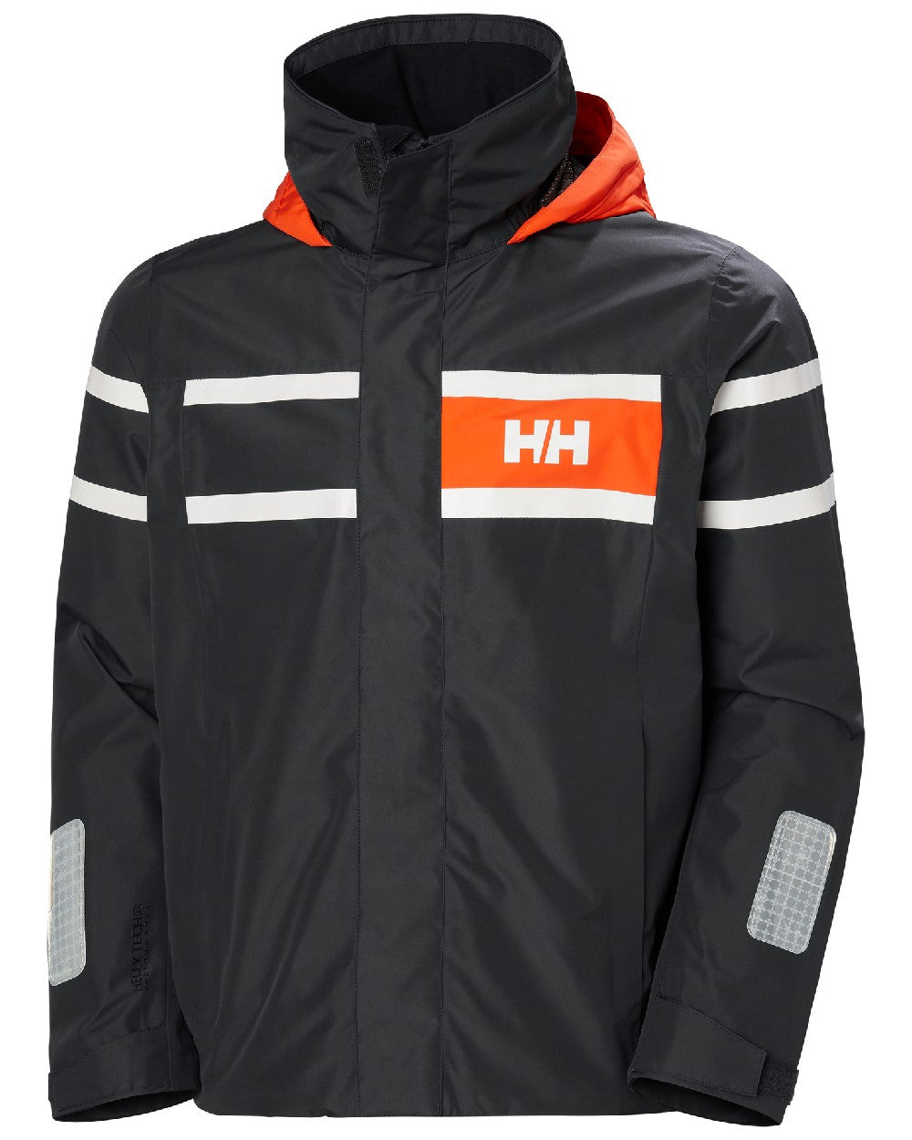 Ebony coloured Helly Hansen Mens Salt Inshore Jacket on white background 