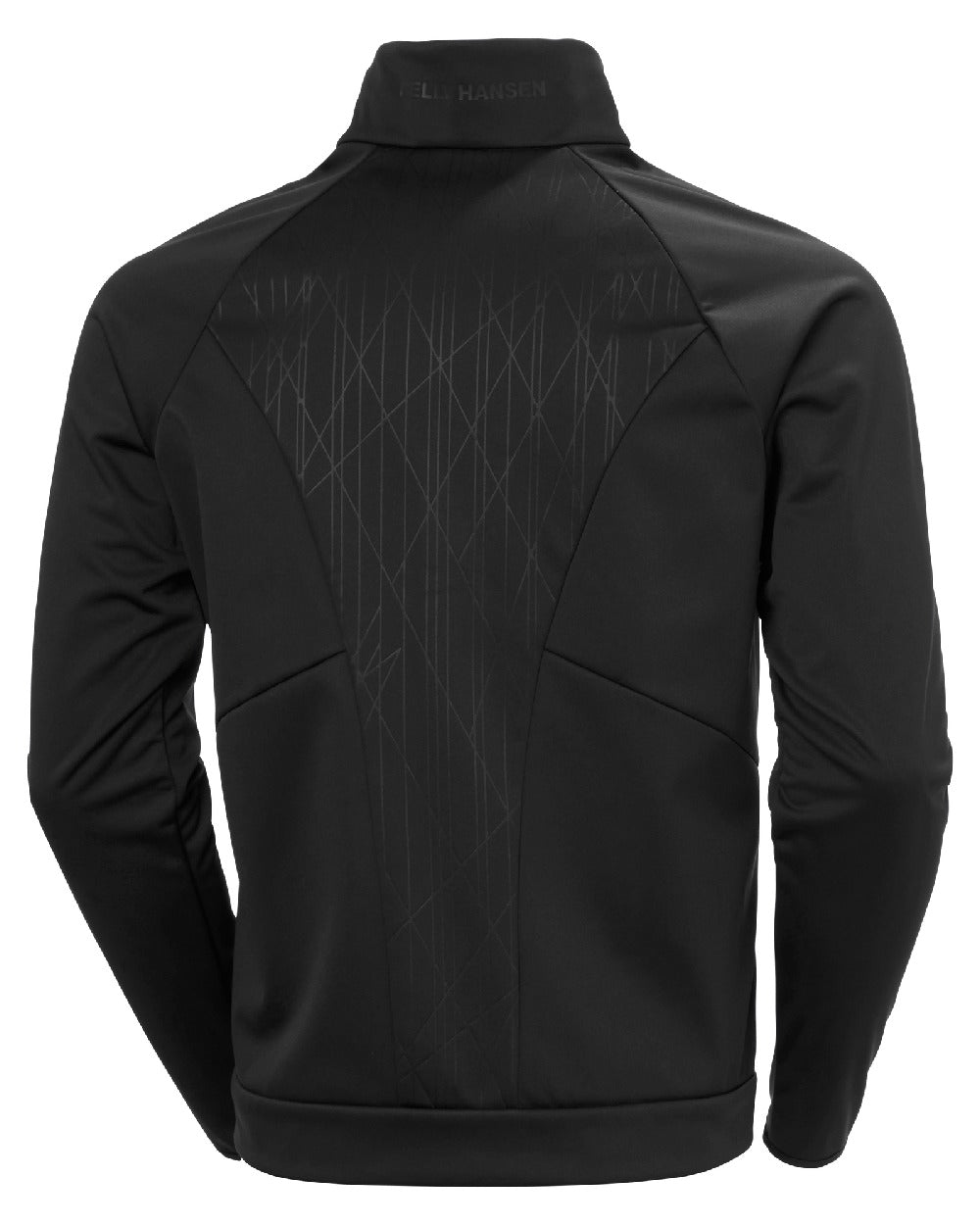 Ebony coloured Helly Hansen Mens HP Windproof Fleece 2.0 on white background 