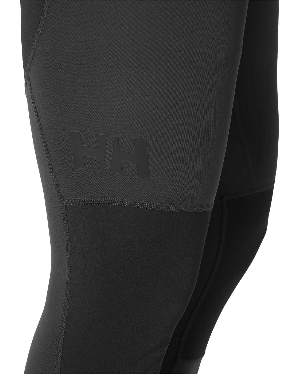 Ebony coloured Helly Hansen Mens Deck Tough Sailing Tights on white background 