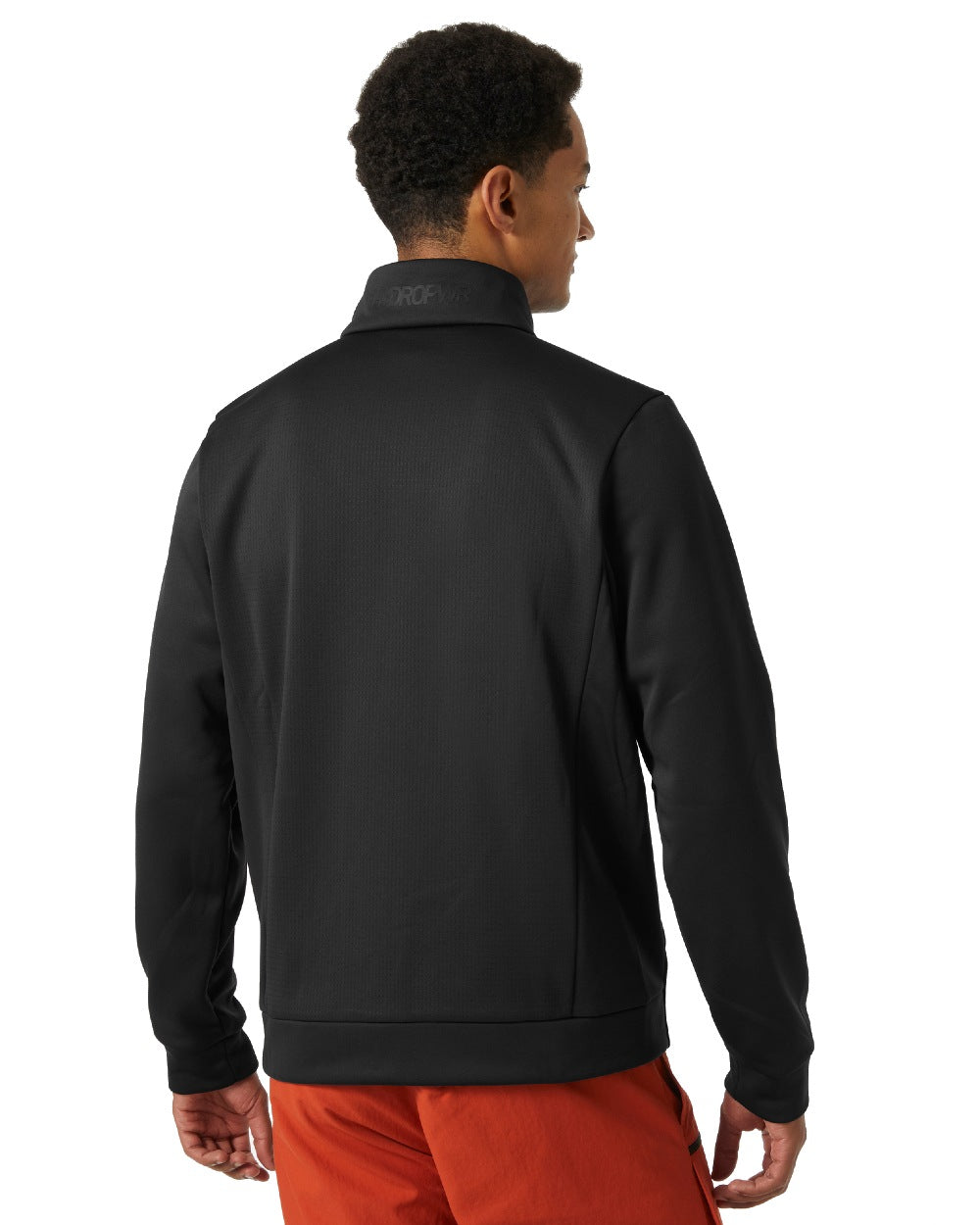 Ebony coloured Helly Hansen Mens HP Fleece Jacket 2.0 on white background 