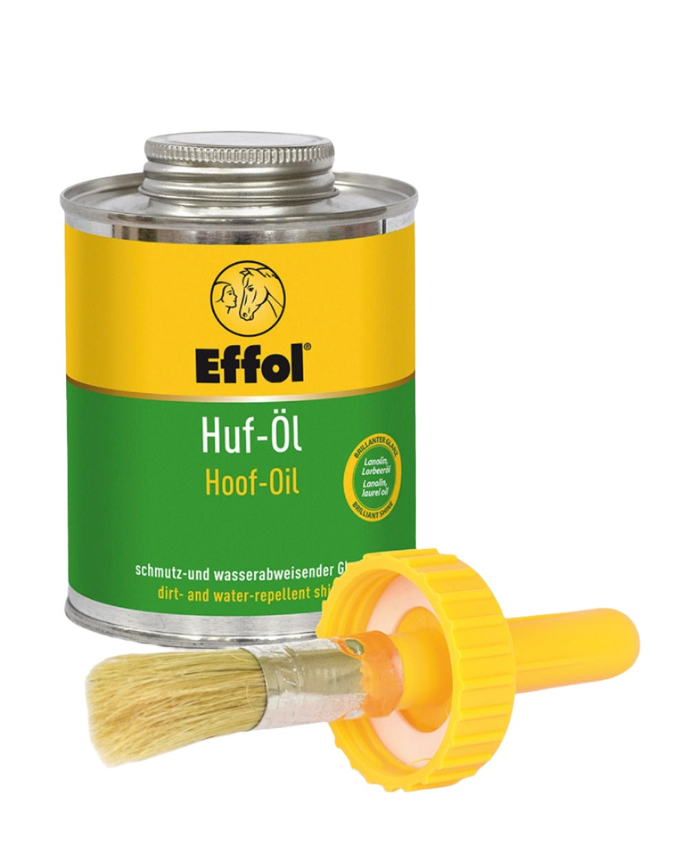 Effol Hoof Oil With Brush on white background