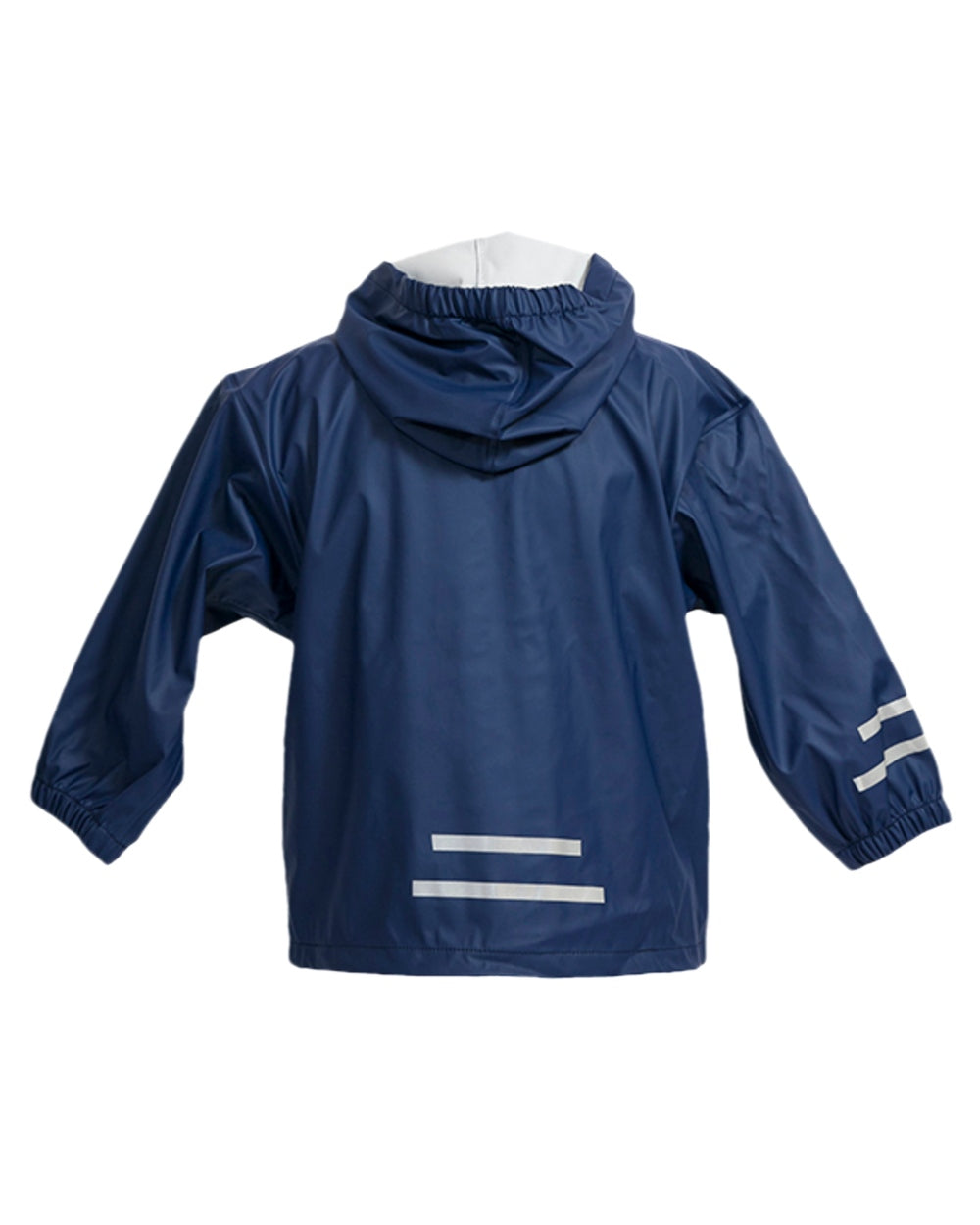 Navy Coloured Elka Childrens Rain Set on white background 