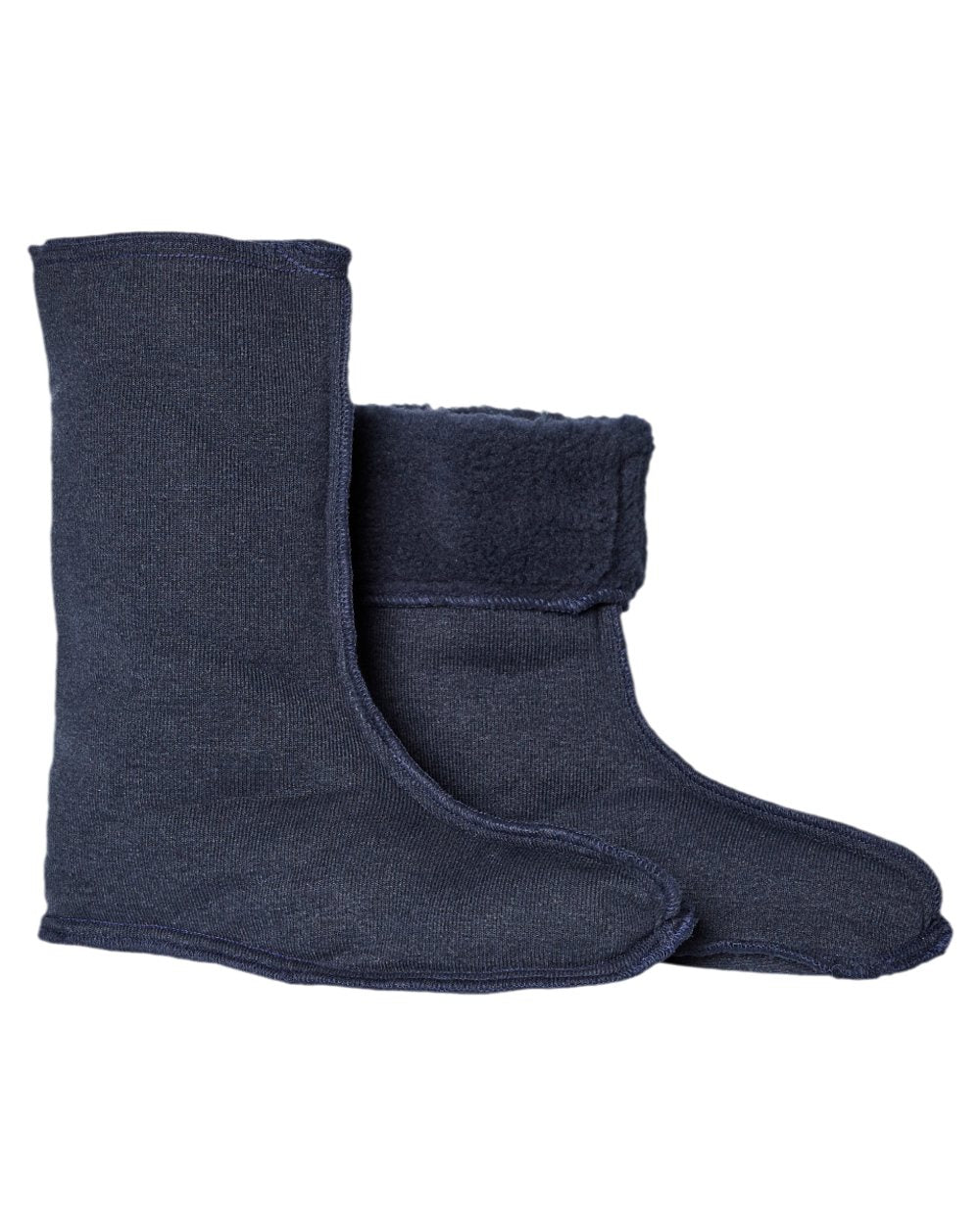 Navy Coloured Elka Mens Fibre Pile Socks on white background 