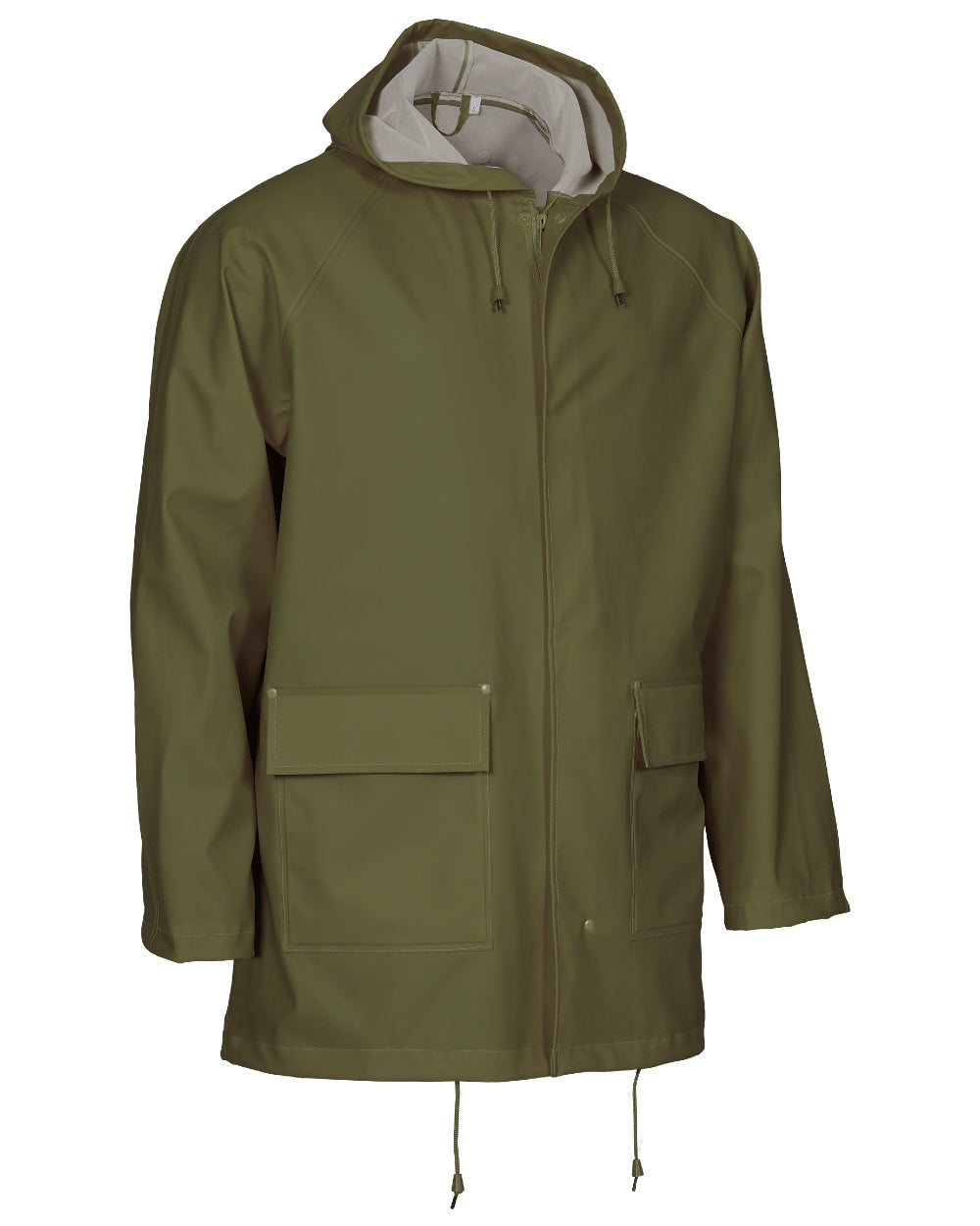 Olive Coloured Elka Mens Jacket on white background 