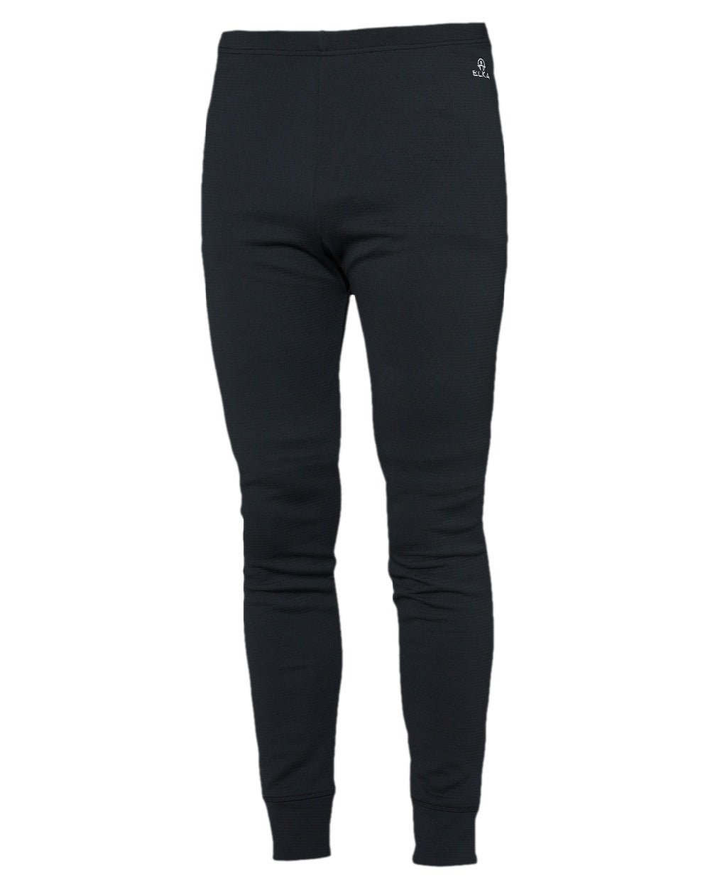Black Coloured Elka Mens Thermal Base Layer Under Trousers on white background 