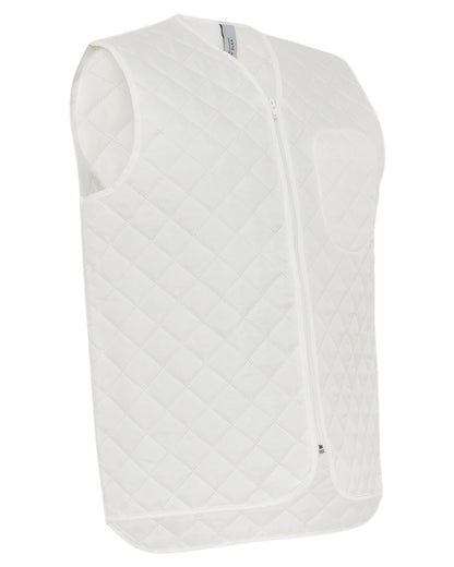 White Coloured Elka Mens Thermal Vest on white background 