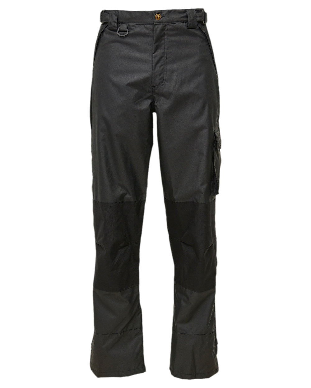 Black Coloured Elka Mens Working Xtreme Oxford Trousers on white background 