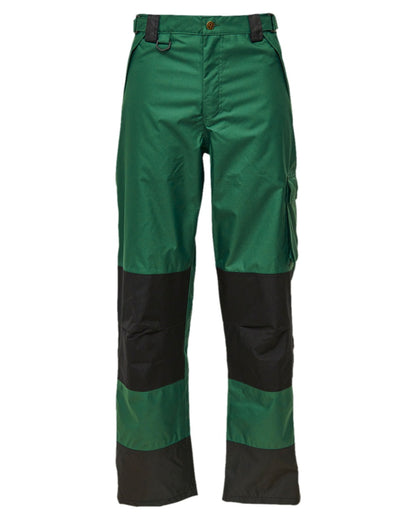 Green Black Coloured Elka Mens Working Xtreme Oxford Trousers on white background 