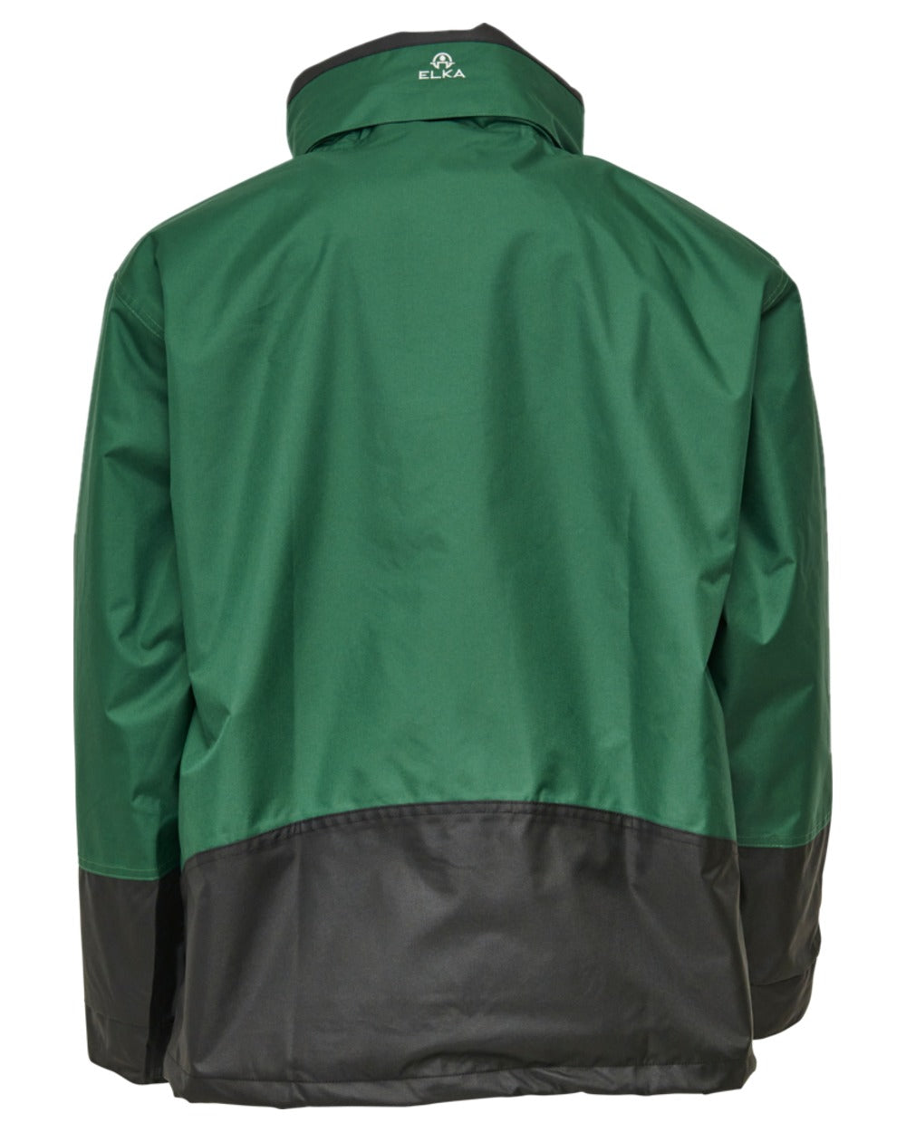 Green Black Coloured Elka Mens Working Xtreme Rain Jacket With A 2-Way Zipper on white background 