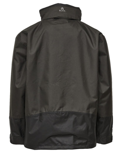 Grey Black Coloured Elka Mens Working Xtreme Rain Jacket With A 2-Way Zipper on white background 