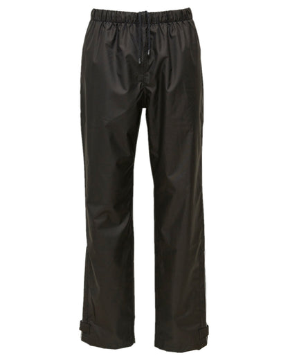 Black Coloured Elka Mens Working Xtreme Rain Trousers on white background 