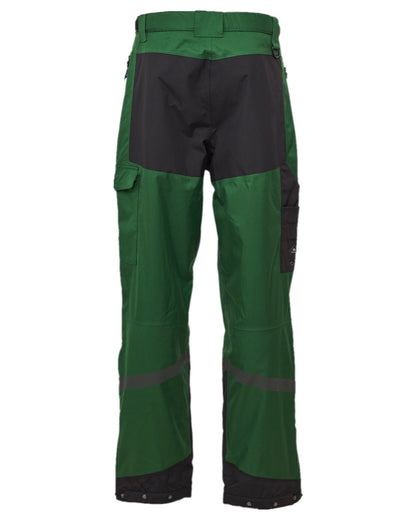 Green Black Coloured Elka Mens Working Xtreme Stretch Waist Trousers on white background 