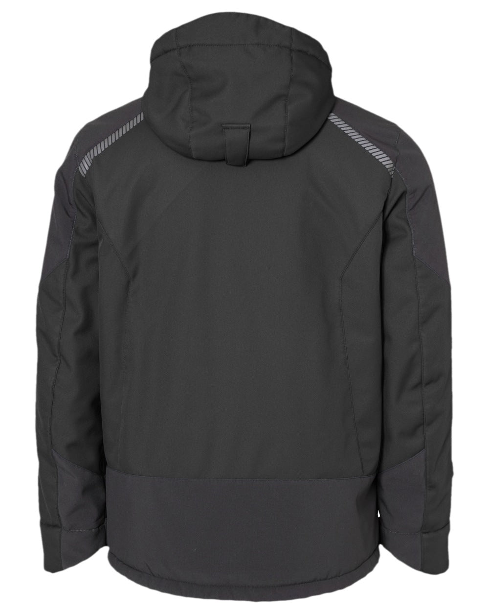 Black Coloured Elka Mens Working Xtreme Winter Softshell Jacket on white background 
