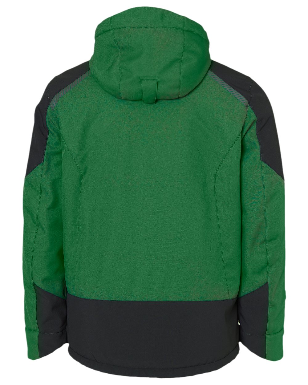 Green Black Coloured Elka Mens Working Xtreme Winter Softshell Jacket on white background 