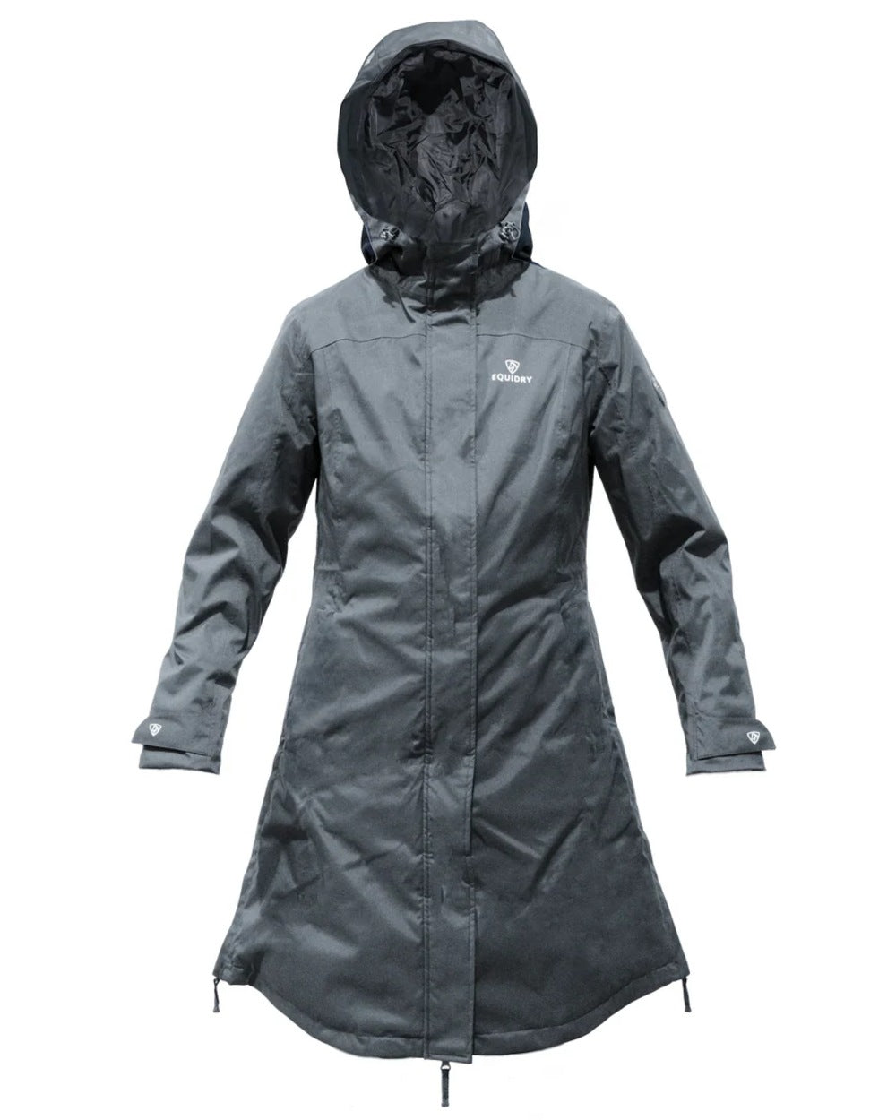 Charcoal coloured Equidry Childrens Bronte Riding Coat on white background 