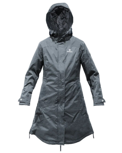 Charcoal coloured Equidry Childrens Bronte Riding Coat on white background 