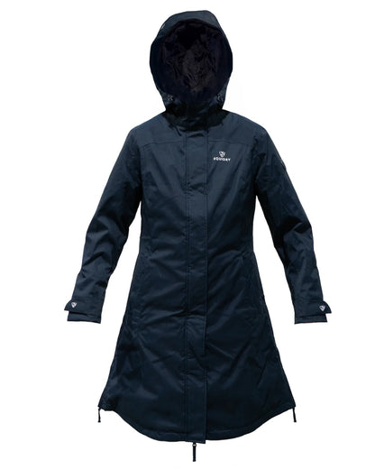 Navy coloured Equidry Childrens Bronte Riding Coat on white background 