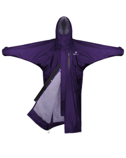 Purple Lilac Coloured Equidry Childrens Evolution Thick Fleece Hood on white background 
