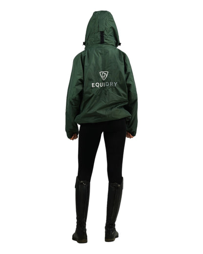 Black Forest Green coloured Equidry Childrens Shortie Jacket on white background 