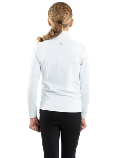 White Reflective Grey Coloured Equidry Childrens Water Repellent Base Layer on white background 