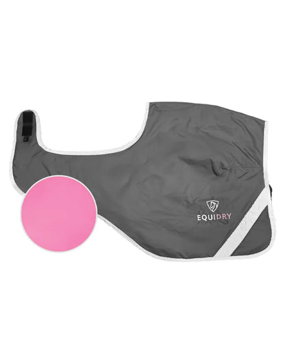 Charcoal Penelope Pink coloured Equidry Waterproof Lite Fleece Lined Exercise Sheet on white background 