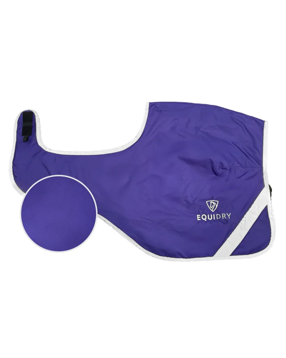 Purple coloured Equidry Waterproof Lite Fleece Lined Exercise Sheet on white background 