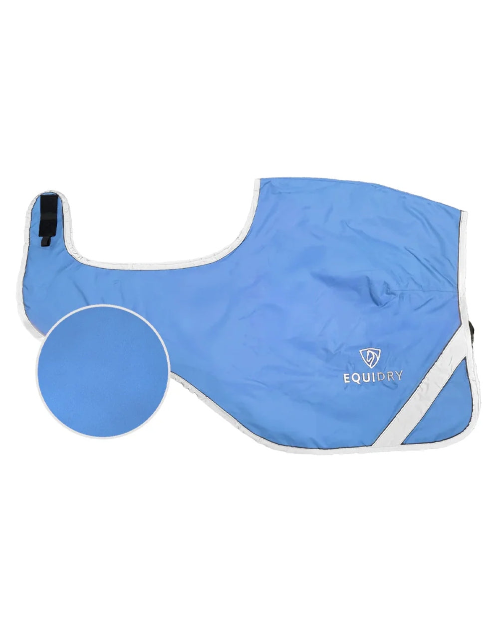 Sky Blue coloured Equidry Waterproof Lite Fleece Lined Exercise Sheet on white background 