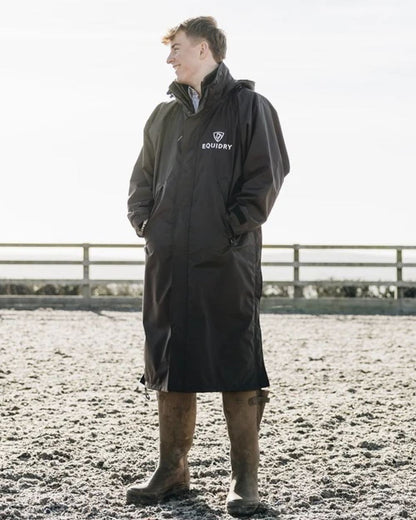 Brown coloured Equidry Mens Equimac Evolution Jacket on outdoor background 