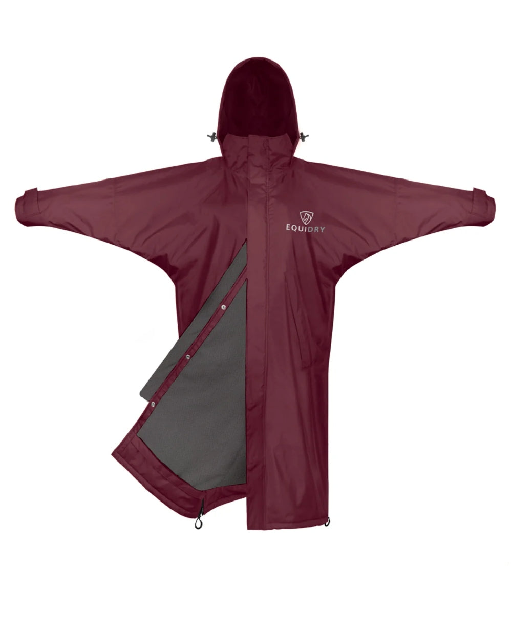 Plum Grey coloured Equidry Mens Equimac Evolution Jacket on white background 