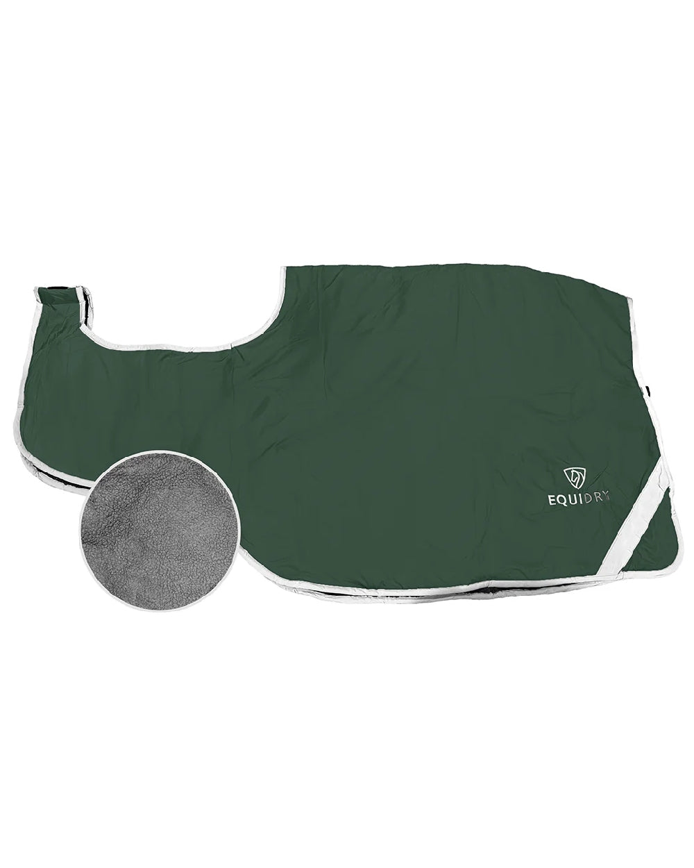 Black Forest Green Grey Coloured Equidry Waterproof Thick Fleece Lined Exercise Sheet on white background 