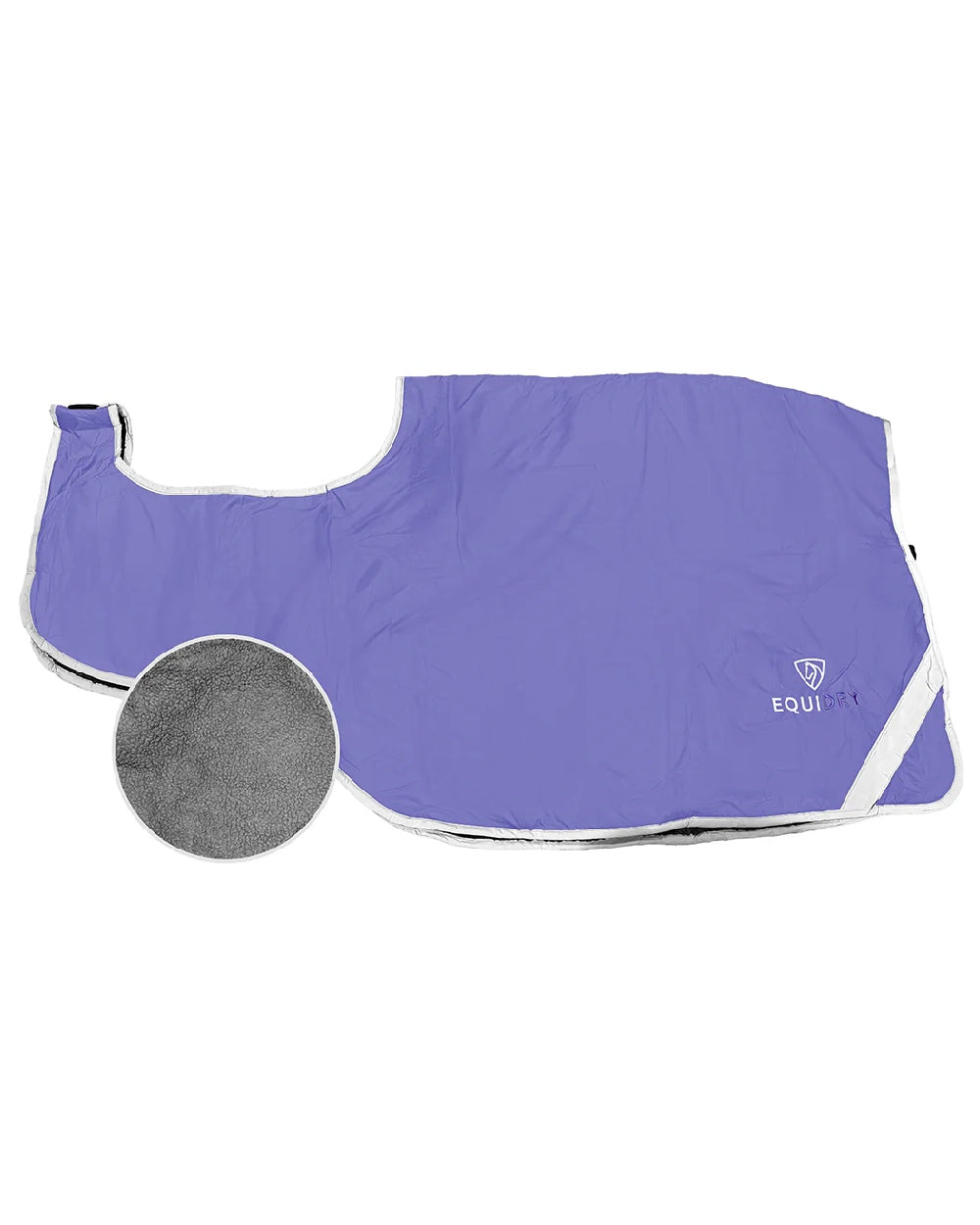 Blue Lilac Grey Coloured Equidry Waterproof Thick Fleece Lined Exercise Sheet on white background 