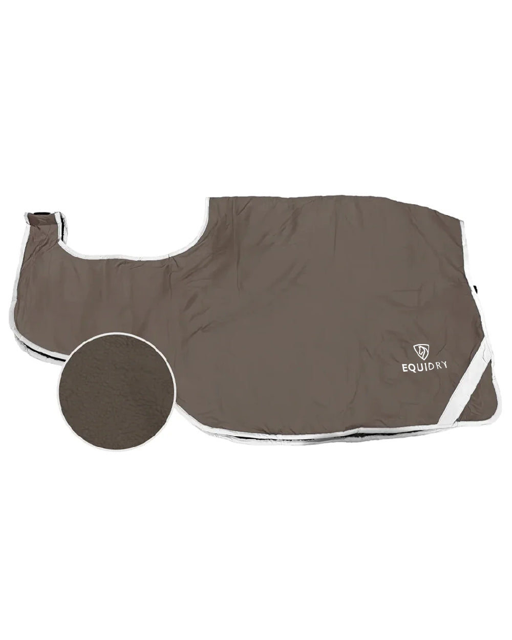 Mocha Coloured Equidry Waterproof Thick Fleece Lined Exercise Sheet on white background 