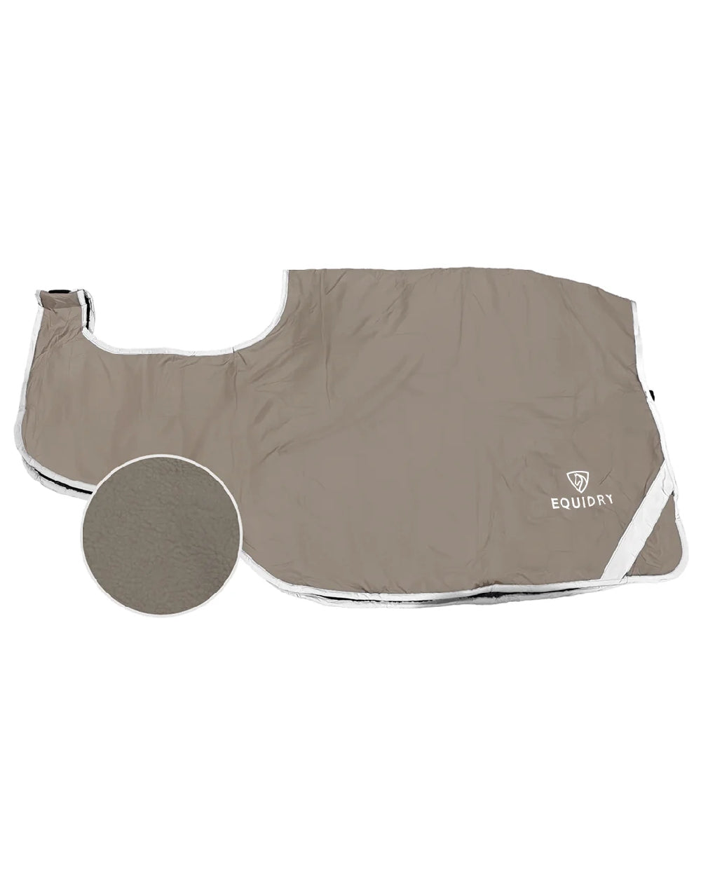 Taupe Coloured Equidry Waterproof Thick Fleece Lined Exercise Sheet on white background 