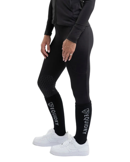 Black Grey coloured Equidry Waterproof Socks on white background 