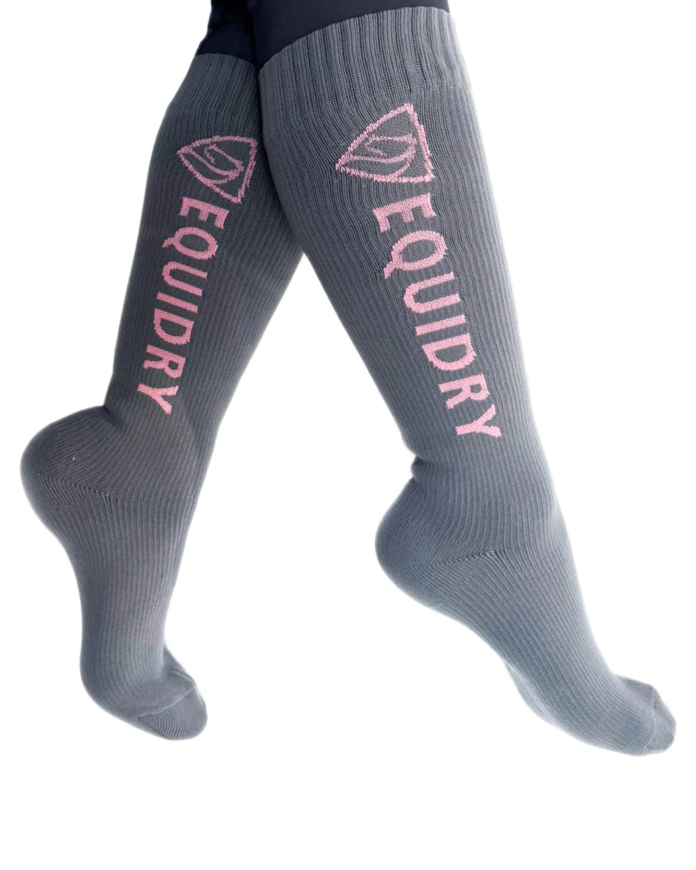 Charcoal Pink coloured Equidry Waterproof Socks on white background 
