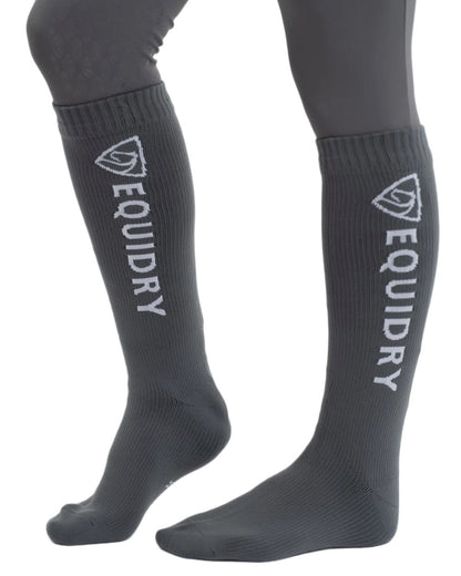 Charcoal White coloured Equidry Waterproof Socks on white background 