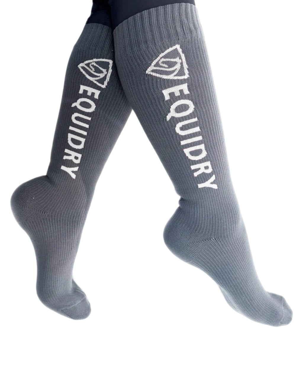 Charcoal White coloured Equidry Waterproof Socks on white background 