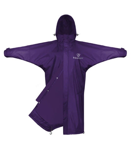 Purple coloured Equidry Womens Equimac Evolution Jacket on white background  