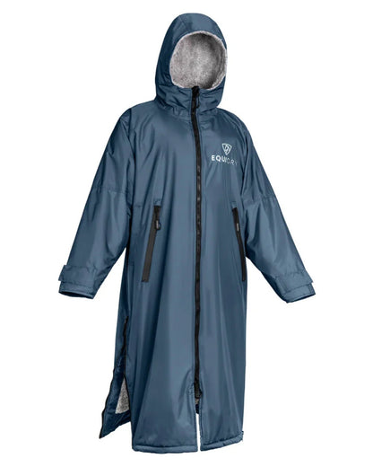 Steel Blue Grey coloured Equidry Womens Original All Rounder Waterproof Coat on white background 
