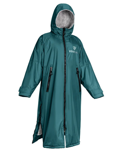 Teal Grey coloured Equidry Womens Original All Rounder Waterproof Coat on white background 