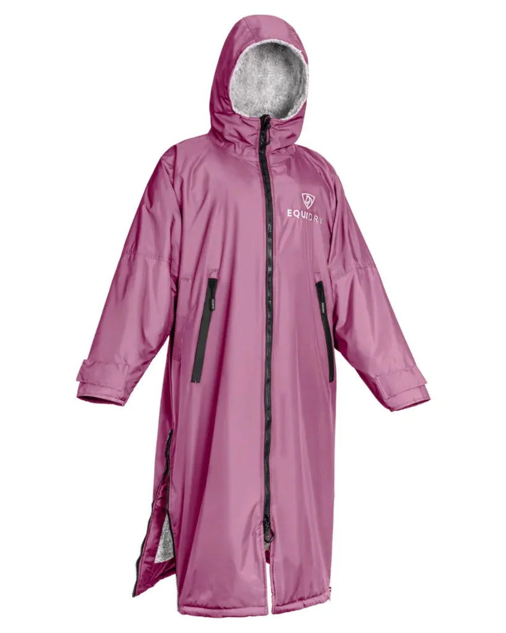 Valerian Grey coloured Equidry Womens Original All Rounder Waterproof Coat on white background 