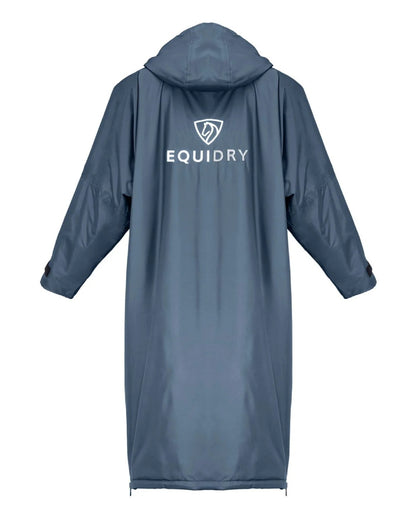 Steel Blue Grey coloured Equidry Womens Original All Rounder Waterproof Coat on white background 