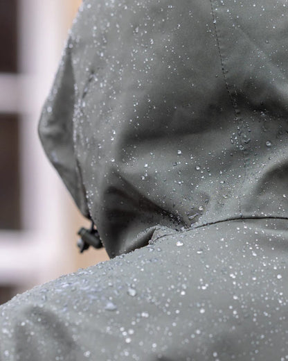 Black Forest Green coloured Equidry Womens Storm Smock With Velour Lining on outdoor background 